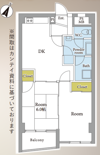 ドミール五番町の間取り図